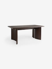 MADE.COM Dark Wood Effect Kain 6 Seater Fixed Dining Table - Image 5 of 7