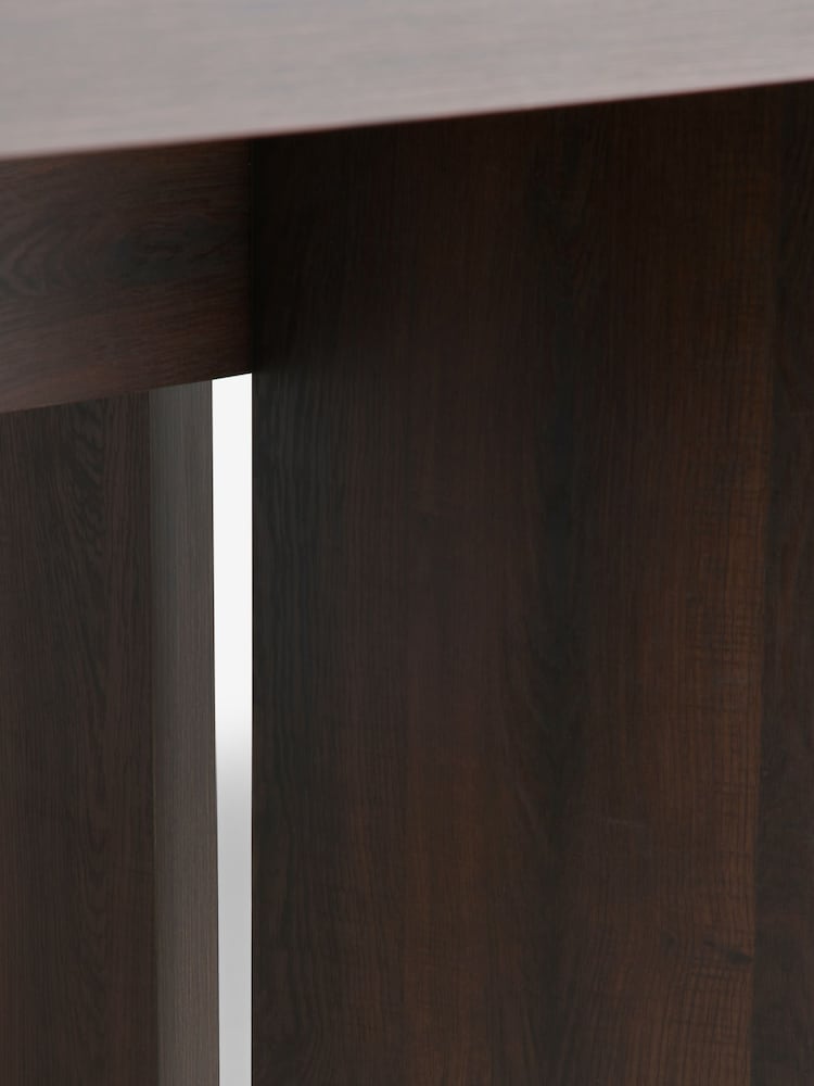 MADE.COM Dark Wood Effect Kain 6 Seater Fixed Dining Table - Image 7 of 7