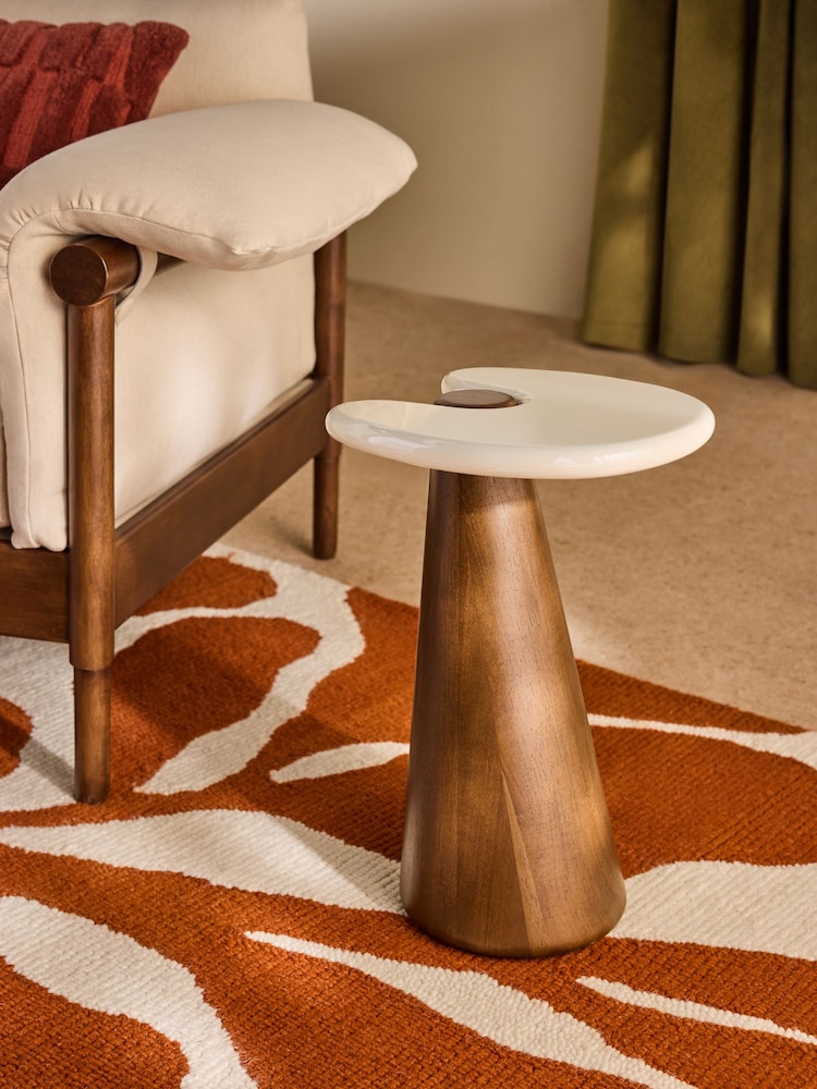 MADE.COM Dark Brown Finlo Side Table - Image 1 of 5