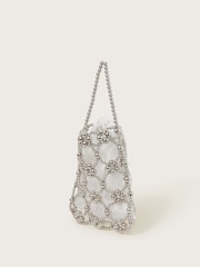 Monsoon Silver Beau Beaded Drawstring Bag - Image 2 of 4