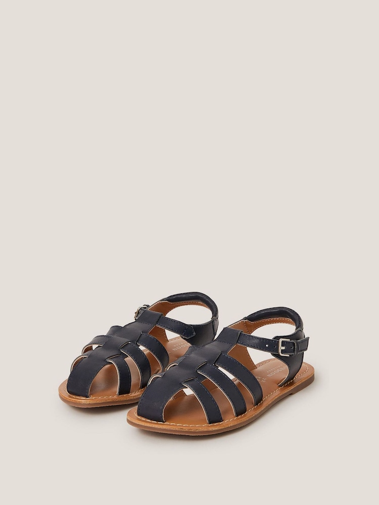 Monsoon Blue Leather Fisherman Sandals - Image 1 of 3