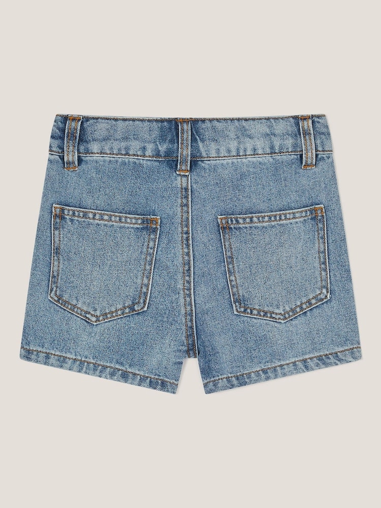 Monsoon Blue Embroidered Denim Shorts - Image 2 of 3