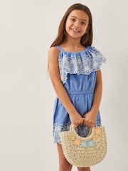 Monsoon Natural Floral Basket Bag - Image 1 of 1
