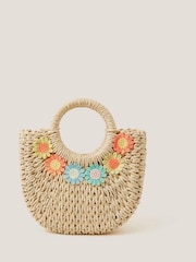 Monsoon Natural Floral Basket Bag - Image 2 of 5
