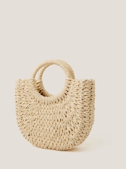 Monsoon Natural Floral Basket Bag - Image 3 of 5