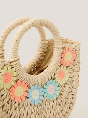 Monsoon Natural Floral Basket Bag - Image 5 of 5