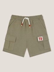 Monsoon Green Jersey Cargo 100% Cotton Shorts - Image 1 of 3