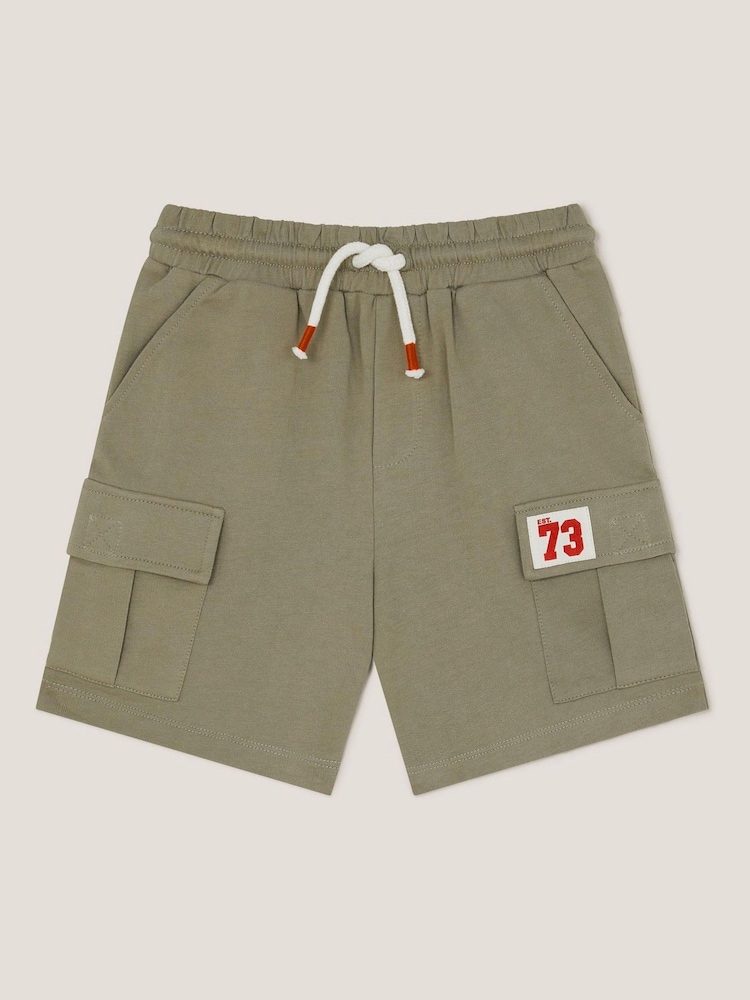 Monsoon Green Jersey Cargo 100% Cotton Shorts - Image 1 of 3
