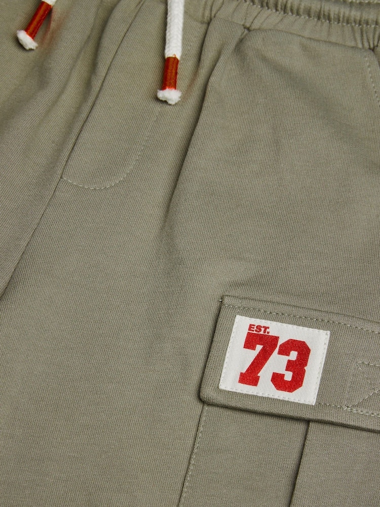 Monsoon Green Jersey Cargo 100% Cotton Shorts - Image 3 of 3