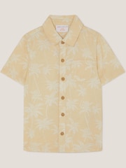 Monsoon Natural Palm Print Short Sleeve Shirt - Image 1 of 3