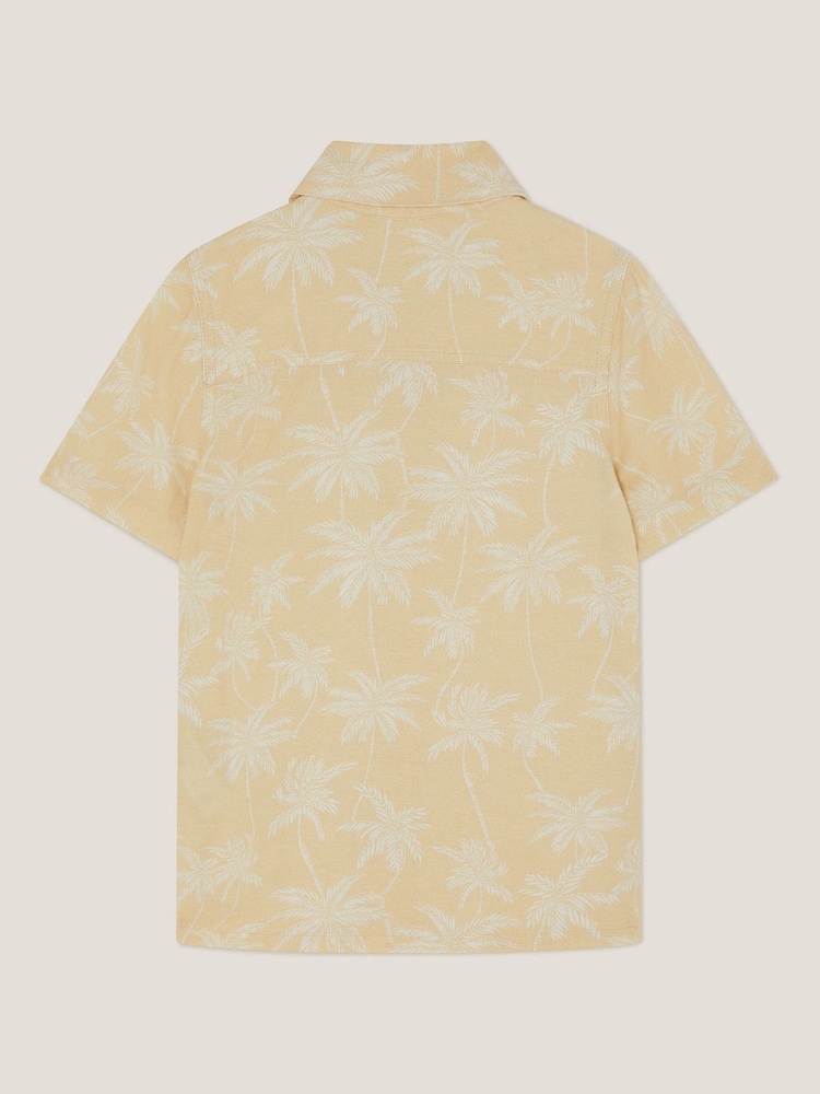Monsoon Natural Palm Print Short Sleeve Shirt - Image 2 of 3