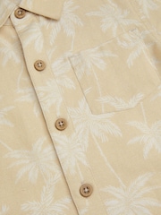 Monsoon Natural Palm Print Short Sleeve Shirt - Image 3 of 3