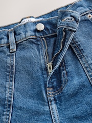 Dark Blue High Rise Utility Wide Leg Jeans - Image 2 of 5