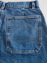 Dark Blue High Rise Utility Wide Leg Jeans - Image 3 of 5