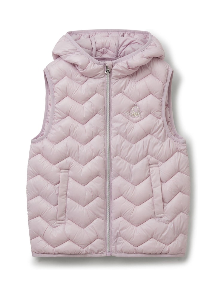 Benetton Girls Pink Quilted Gilet (6-14 yrs) - Image 1 of 3