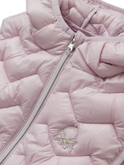 Benetton Girls Pink Quilted Gilet (6-14 yrs) - Image 3 of 3