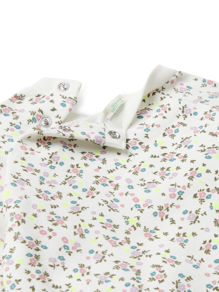 Benetton Baby Purple Printed Top and Leggings Set - Image 3 of 3