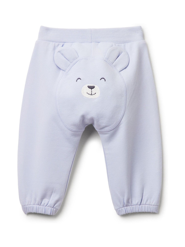 Benetton Baby Blue Appliqué Animal Jersey Trousers - Image 2 of 3