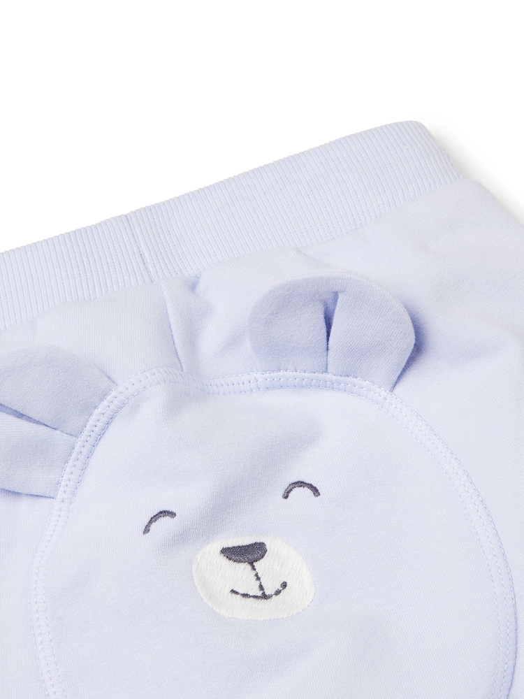 Benetton Baby Blue Appliqué Animal Jersey Trousers - Image 3 of 3