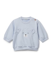 Benetton Baby Blue Appliqué Animal Sweatshirt - Image 1 of 3