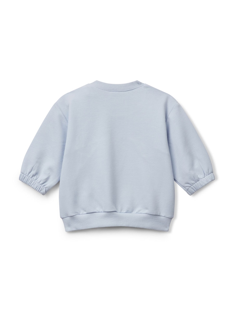 Benetton Baby Blue Appliqué Animal Sweatshirt - Image 2 of 3