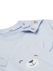 Benetton Baby Blue Appliqué Animal Sweatshirt - Image 3 of 3