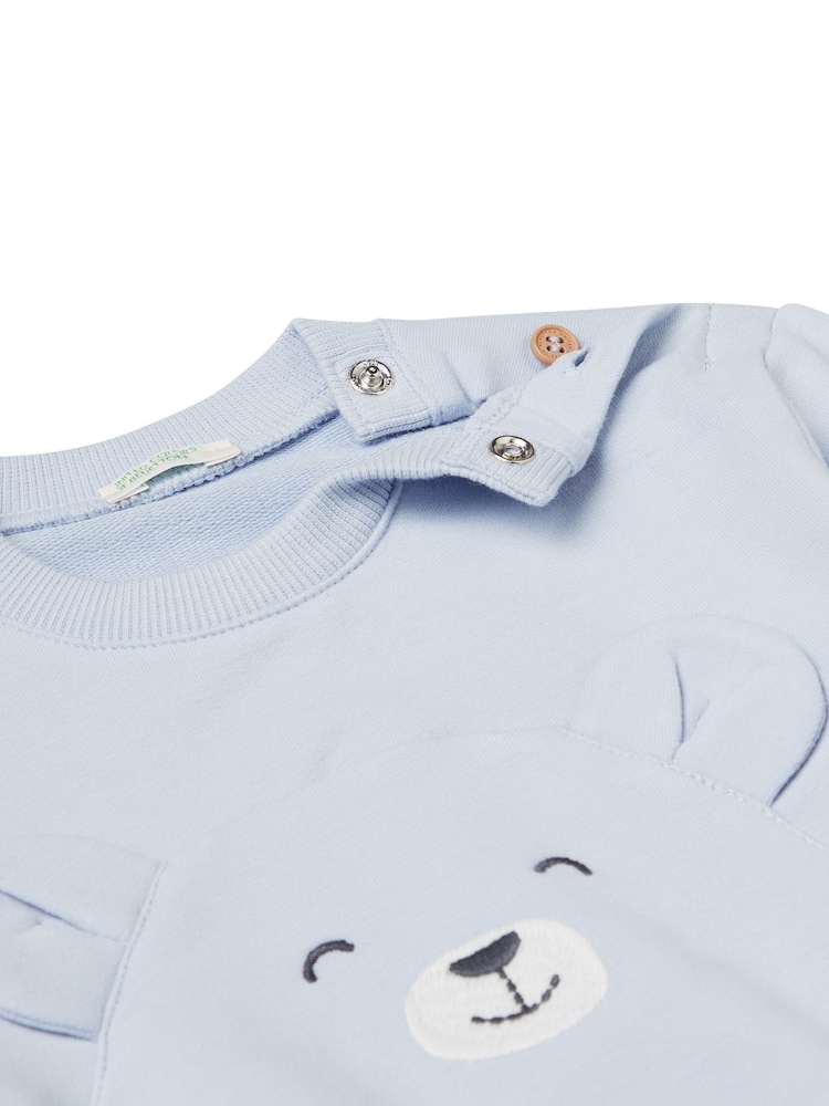 Benetton Baby Blue Appliqué Animal Sweatshirt - Image 3 of 3