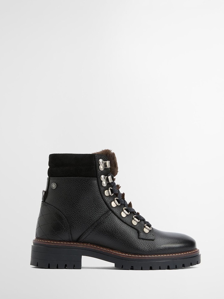 Barbour® Black Bamburgh Leather Hiker Boot - Image 1 of 7 Barbour® Black Bamburgh Leather Hiker Boot - Image 1 of 7