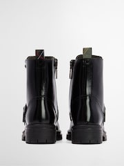 Barbour® Black Ouseburne Leather Lace Up Buckle Boot - Image 6 of 7