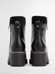 Barbour® Black Dahlia Leather Heeled Lace Up Boot - Image 5 of 7
