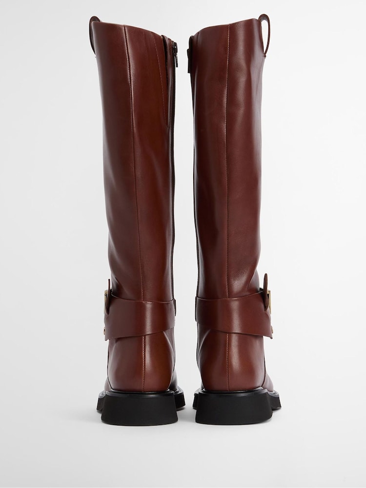 Barbour® Brown Theodora Leather Riding Boot - Image 2 of 7 Barbour® Brown Theodora Leather Riding Boot - Image 2 of 7