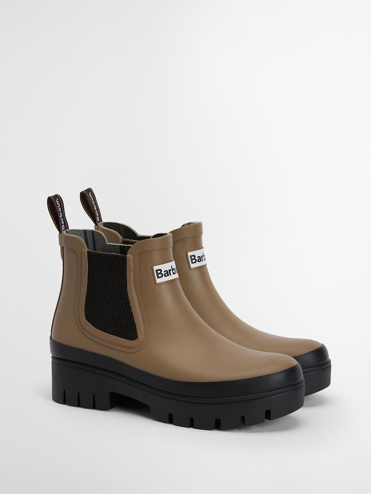 Barbour® Cream Halton Chelsea Wellington Boots - Image 2 of 6