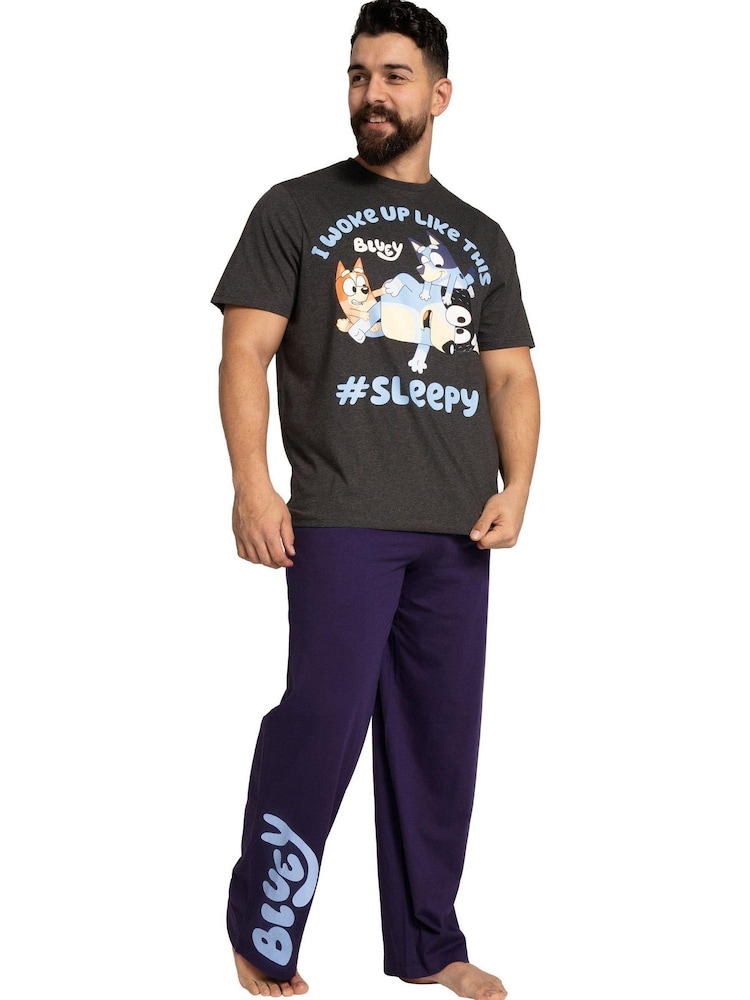 Character Blue Bluey Bandit Short Sleeve Pyjamas Set - Image 1 of 8