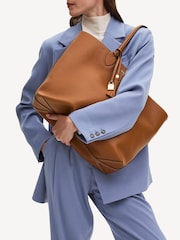 Aspinal of London Brown The Hudson Tote Pebble Leather Bag - Image 2 of 5