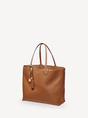 Aspinal of London Brown The Hudson Tote Pebble Leather Bag - Image 3 of 5