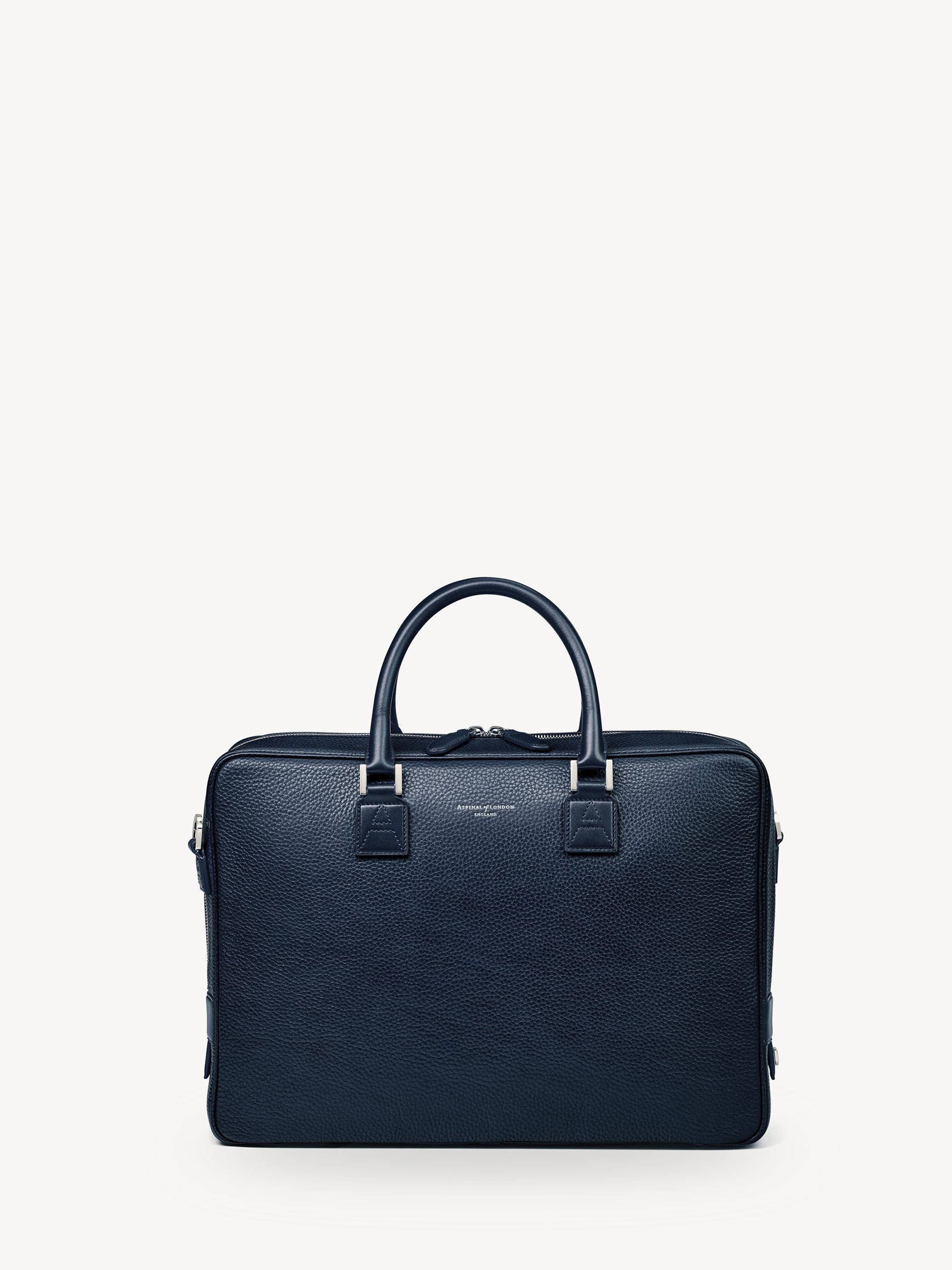 Buy Aspinal of London Blue Mount Street Laptop Pebble Briefcase