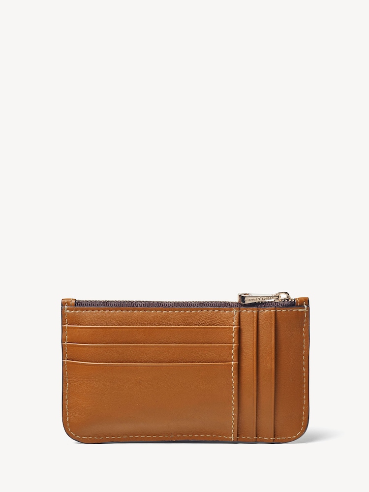 Aspinal of London Brown Ella Card & Coin Holder Smooth Leather - Image 2 of 3