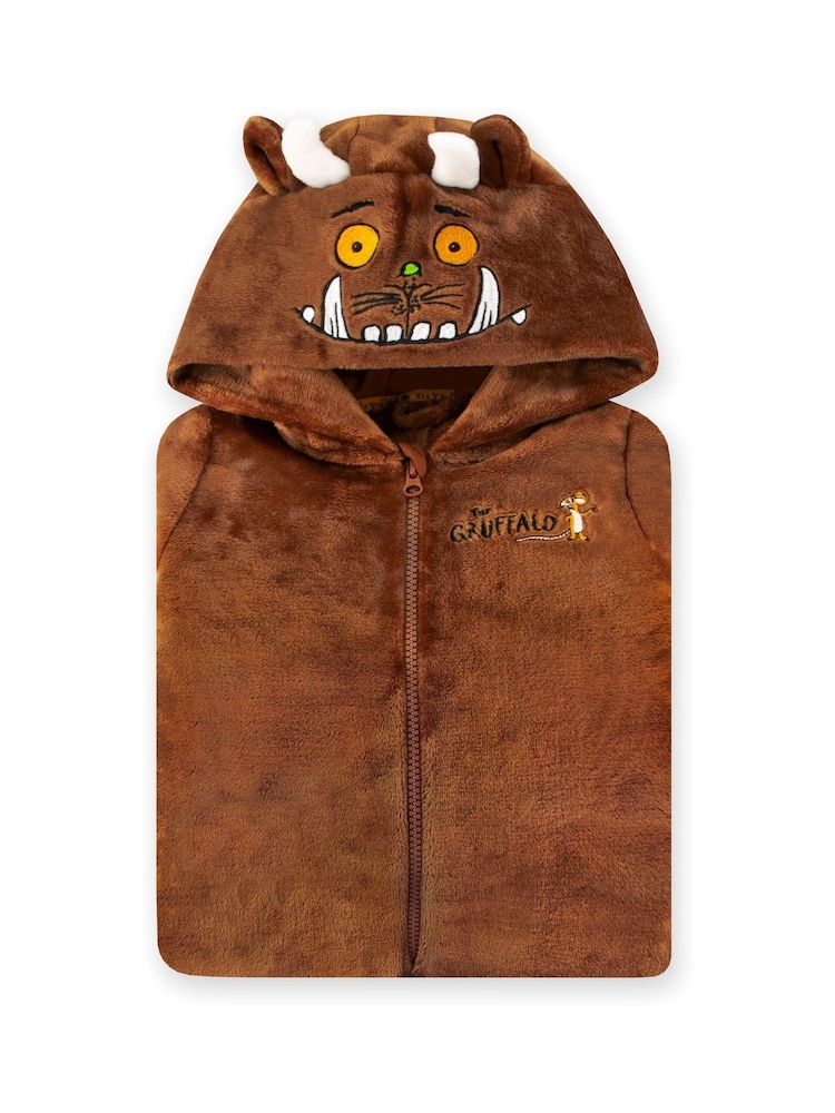 Character Brown The Gruffalo Fleece Onesie With 3D Ears and Horns All In One - Image 12 of 12 Character Brown The Gruffalo Fleece Onesie With 3D Ears and Horns All In One - Image 12 of 12