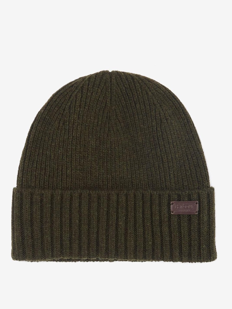 Barbour® Green Carlton Beanie Hat - Image 1 of 4