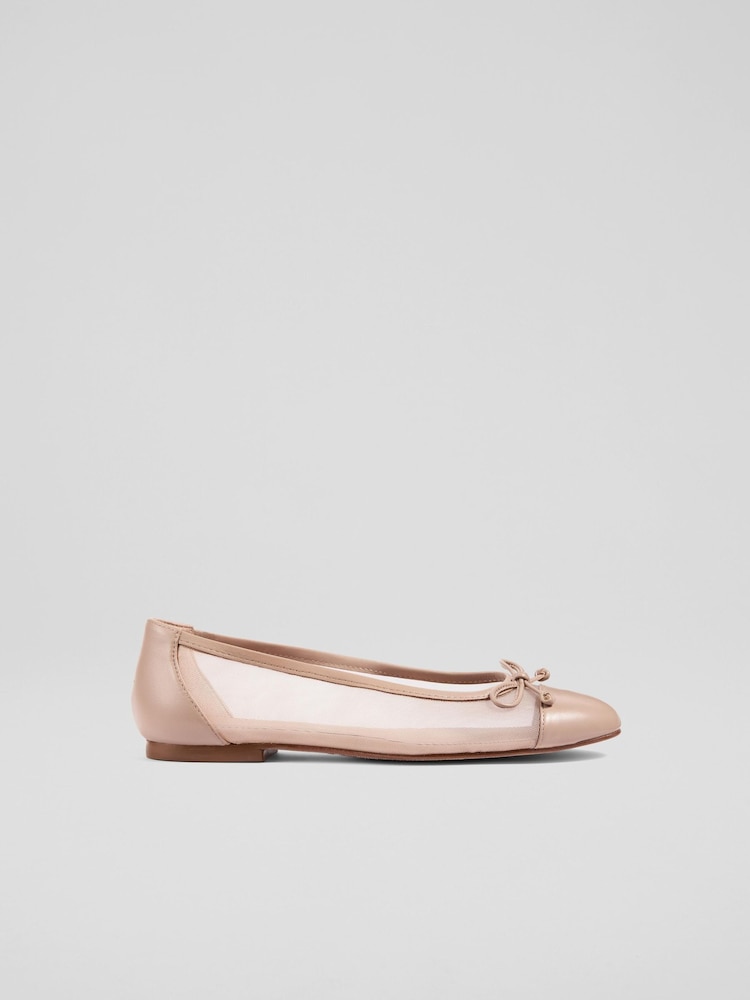 LK Bennett Kara Trench Mesh Ballerina Flats - Imagen 1 de 4
