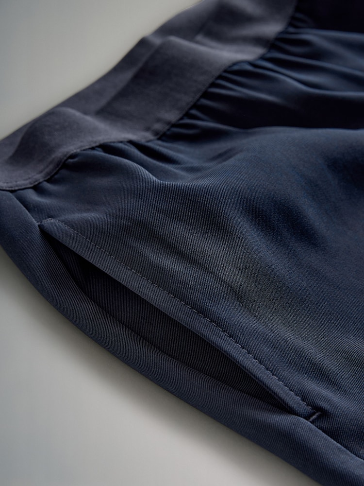 The Set Black/Navy Blue 2 Pack Elasticated Waist Wide Leg Trousers - Image 6 of 6 The Set Black/Navy Blue 2 Pack Elasticated Waist Wide Leg Trousers - Image 6 of 6