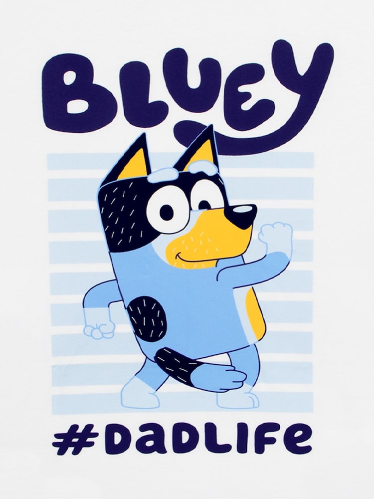 Character Blue Bluey Bandit Short Sleeve 100% Cotton Pyjamas Set - Image 10 of 10