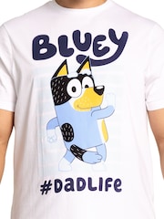 Character Blue Bluey Bandit Short Sleeve 100% Cotton Pyjamas Set - Image 5 of 10