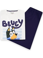 Character Blue Bluey Bandit Short Sleeve 100% Cotton Pyjamas Set - Image 7 of 10