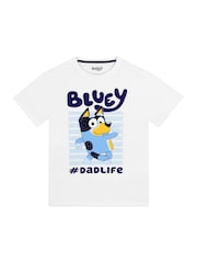 Character Blue Bluey Bandit Short Sleeve 100% Cotton Pyjamas Set - Image 8 of 10