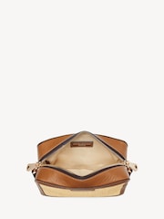 Aspinal of London Brown Camera Bag Natural Raffia & Tan leather - Image 5 of 5