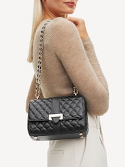 Aspinal of London Black Lottie Quilted Nappa Bag - Image 2 of 7