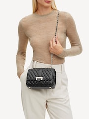 Aspinal of London Black Lottie Quilted Nappa Bag - Image 3 of 7