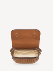 Aspinal of London Brown Ella Bag Slot Weave Tan Smooth Leather - Image 6 of 6