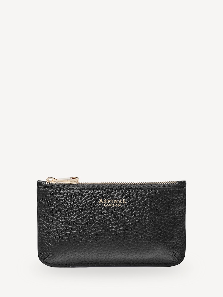 Aspinal of London Black Ella Card & Coin Holder Smooth Leather - Image 1 of 3 Aspinal of London Black Ella Card & Coin Holder Smooth Leather - Image 1 of 3